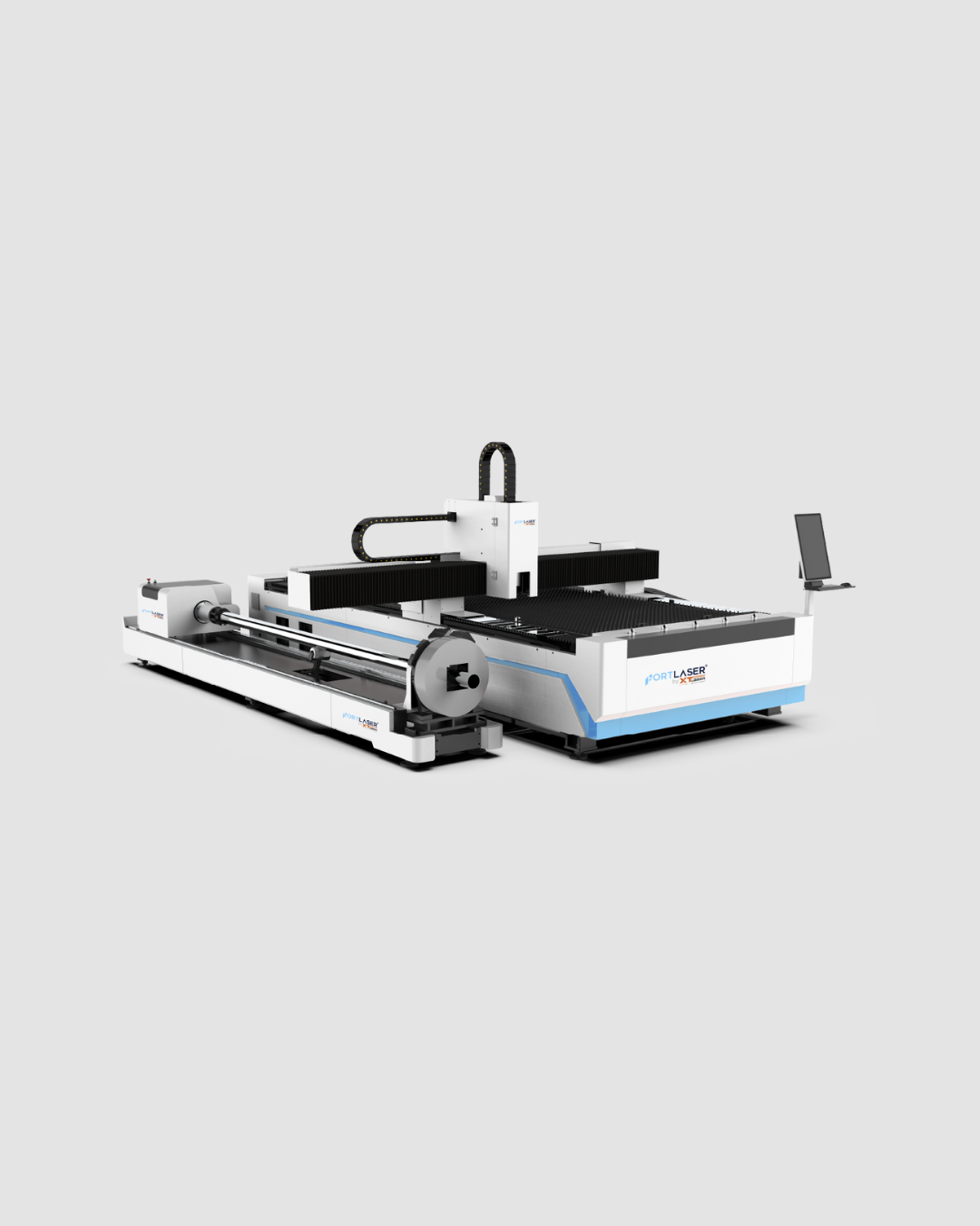 Fort Equipamentos - MÁQUINA DE CORTE A LASER TUBO E CHAPA COMBINADA (HÍBRIDA)